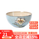 玉泉 韓式手繪碗碟米飯碗單個(gè)大面碗陶瓷餐具家用 韓式6英寸面碗淺湖藍(lán)