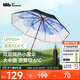 蕉下（beneunder）防紫外線(xiàn)遮陽(yáng)傘三折雙層黑膠晴雨傘防曬傘BM664藍鈴
