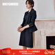 ROEYSHOUSE 羅衣知性純色職業(yè)套裝女秋裝新款西裝外套連衣裙兩件套11782 深藍(lán)色 L