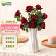 呂姆克花瓶陶瓷水培容器鮮花插花瓶亮白簡(jiǎn)約田園風(fēng)客廳桌面裝飾擺件0688