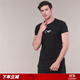 ARMANI/阿瑪尼 EA 鷹標(biāo)修身內(nèi)搭男士短袖圓領(lǐng)T恤 111267 CC715 黑色7320 L