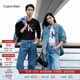 Calvin KleinJeans25秋季新款男士休閑經(jīng)典ck字母印花打底衫圓領(lǐng)長(cháng)袖T恤上衣 UB1-太空黑 L