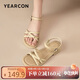 意爾康女鞋外穿一字帶氣質(zhì)休閑鞋簡(jiǎn)約時(shí)尚涼鞋女 28063W 淺綠  39 