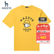 哈吉斯（HAZZYS）男裝 夏季款圓領(lǐng)狗狗繡花年輕短袖T恤男ASTZE03BE88 黃色YL L (175/96A 48)