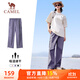 駱駝（CAMEL）速干工裝女褲戶外登山旅行休閑梭織長褲 J25BAYL6079 拂袖紫 M