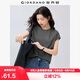 佐丹奴t恤衫女夏季純棉純色氣質(zhì)小高領(lǐng)連片短袖t恤女13323309