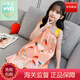 WVD國際品牌女童夏季冰絲吊帶睡裙公主風家居服 草莓粉:冰絲睡裙 110 (建議身高100cm左右)