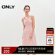 ONLY 2024夏季通勤甜美格紋牛仔吊帶短裙連衣裙女|124242013