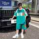 迪士尼（Disney）兒童裝男童夏裝套裝2024新款中大童夏季男孩薄款夏款運動(dòng)帥氣速干 藍色 120 建議身高110-120厘米