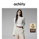 歐時(shí)力OCHIRLY 可機洗進(jìn)口100%美麗諾羊毛毛衣女無(wú)縫一體高級感 米白 M