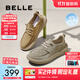 百麗布鞋男夏季商場(chǎng)同款厚底一腳蹬休閑鞋8SW01BM5 卡其色（彈力帶） 41 (255mm)