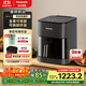 松下（Panasonic）雙核熱循環(huán)多功能全景可視家用全自動(dòng)無(wú)油5L大容量無(wú)需翻面 空氣炸鍋NF-KZ500-K