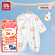 愛(ài)貝迪拉新生嬰兒連體衣衣服夏季薄款初生滿(mǎn)月寶寶蝴蝶衣純棉夏裝包屁衣 【夏季上新7A抗菌】桃桃粉兔 59cm 【建議8—12斤】
