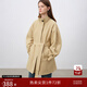 自巧巧裁系列小個(gè)子卡其色立領(lǐng)風(fēng)衣外套女2025早春新款短款大衣 卡其色短款 XS （2碼）