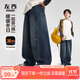 左西男童加絨牛仔褲秋冬款長(cháng)褲2025新款兒童保暖褲子冬 牛仔色 140