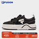 FILA FUSION斐樂(lè )潮牌女鞋滑板生活鞋2025夏新款50-50帆布鞋休閑鞋 黑/奶白-BG 37.5