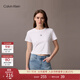 Calvin KleinJeans25夏季女士經(jīng)典ck字母印花潮流辣妹短款短袖T恤47AB213