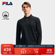FILA 斐樂官方男子針織長袖POLO衫2025秋季時尚休閑基礎(chǔ)上衣