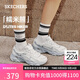 斯凱奇（Skechers）糯米熊女鞋秋季2025年新款厚底老爹鞋軟底休閑運動(dòng)鞋150524