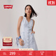 Levi's李維斯25春夏新款女士時(shí)尚休閑修身顯瘦淺色ins牛仔連衣裙 淺藍色 M