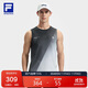 FILA 斐樂(lè )官方黃景瑜同款男子針織背心2025健身運動(dòng)基礎滿(mǎn)印無(wú)袖上衣