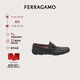 菲拉格慕（Ferragamo）男士黑色Gancini扣飾開(kāi)車(chē)鞋 0713330_3E _ 80