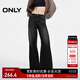ONLY秋季復(fù)古做舊鉚釘裝飾闊腿褲牛仔褲女|124332047 J09 深牛仔灰色 XS (155) 60A