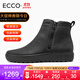 ECCO愛(ài)步男靴冬季保暖加絨羊毛男士短靴防滑雪地靴 柔酷7號450314現貨 黑色450314-01001 42