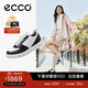 愛(ài)步（ECCO）板鞋女 時(shí)尚潮流百搭經(jīng)典軟面舒適休閑運動(dòng)鞋女鞋 街頭209713 黑色白色20971350669 37 (235mm)