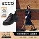 愛(ài)步（ECCO）休閑鞋女 厚底增高牛皮休閑運動(dòng)鞋女 蹤跡220713 HL 黑色22071351052 37