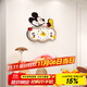 貓九醬免打孔奶油風(fēng)時(shí)鐘現代簡(jiǎn)約家用餐廳裝飾鐘表2025新款客廳掛鐘壁畫(huà)