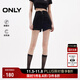 ONLY2025秋季新款蝴蝶結水洗高腰顯瘦A字短褲牛仔褲女|125143010 J19黑牛仔 XS