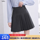 betu女裝2025秋季新款半身裙學(xué)院風(fēng)A字百褶裙百搭短裙裙子2508T65 深灰 S