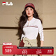 FILA 楊冪同款|斐樂(lè)官方女裝編織衫2025秋新款時(shí)尚休閑修身半拉鏈毛衣 云白-WT M 165/84A/M