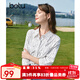 百圖betu女裝秋季新款襯衫七分袖翻領(lǐng)條紋國(guó)風(fēng)熊貓襯衫女2307T38 黑白條 S