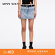MISS SIXTY2025夏季新款牛仔短褲女配腰帶裙褲復(fù)古顯高顯瘦設(shè)計(jì)感 淺藍(lán) XS
