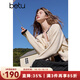 百圖betu女裝2025春季新款毛針織衫圓領(lǐng)提花甜美針織開(kāi)衫女2501T17 淺杏色 M