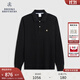 布克兄弟（BrooksBrothers）男士25秋冬新品純棉簡(jiǎn)約長(cháng)袖polo衫 0004-黑色 M