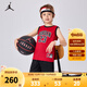NIKE JORDAN 耐克AJ籃球服套裝23號球衣夏季兒童籃球背心+短褲2件套 正黑色 130 /64 【建議身高116-122cm】