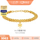 金至尊（3DG Jewellery）黃金手鏈花期INS風(fēng)疊戴雙層鏈999足金送女友老婆生日禮物計價(jià) 金重9.88克（配珠寶禮盒）
