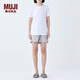 無(wú)印良品（MUJI）女式 OBP再生尼龍 短褲 褲子女款女裝25年夏季款 BED99C5S 灰色 M (160/66A)