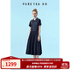 茶·愫【丹寧美學(xué)】puretea茶愫襯衫式翻領(lǐng)牛仔裙女連衣裙2024夏季新款 墨藍(lán) L （第二批）