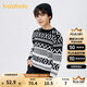 巴拉巴拉男童女童毛衫2023秋冬親子長(cháng)袖保暖寬松兒童針織毛衣