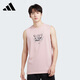 阿迪達斯（adidas）男 籃球系列 BB TOS TANK 背心 KR5550 粉色  2XL 