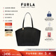 芙拉（FURLA）【同價(jià)11.11】PLANETA牛皮中號女士上班通勤大容量手提包托特包 黑色 M