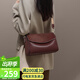 viney牛皮包包女包品牌斜挎枕頭包輕奢單肩包生日禮物高級感送女友老婆