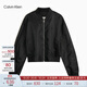 Calvin KleinJeans25春秋女士潮流休閑ck光澤感棒球領(lǐng)飛行員夾克外套47B528G
