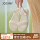 卓詩(shī)尼舒適簡(jiǎn)約網(wǎng)紗珍珠搭扣露趾一字帶涼鞋夏季時(shí)尚女涼鞋 米白色 36