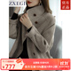 ZXEGI早秋女裝2025年新款100%澳洲羊毛大衣高檔手縫雙面絨小個(gè)子毛呢外 奶燕麥 S