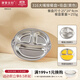 摩登主婦不銹鋼飯盤(pán)兒童分格餐盤(pán)寶寶卡通防摔餐具學(xué)吃飯輔食飯盤(pán) 吸盤(pán)款-316不銹鋼大嘴猴-黃色